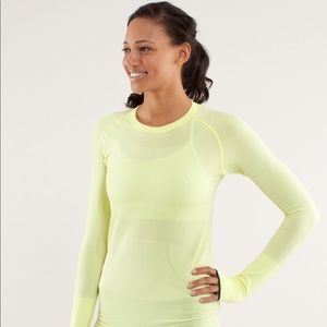 Lululemon yellow Swiftly long sleeve 4